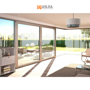 Portes coulissantes en aluminium au design minimaliste WANJIA, portes coulissantes en verre pour patio, portes coulissantes extérieures pour patio - Product Image 3