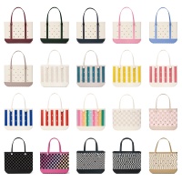 Sac de plage personnalisé imperméable en EVA de 820 g, sac à main structuré en silicone pour femmes, vacances à la plage, voyage