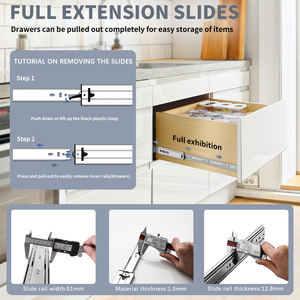 Aolisheng 51 מ "מ חובה כבדה נעילה מגלשות 68 ק" ג כדור נושא שקופיות צד הר - Product Image 5