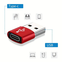 Adaptador USB-C a USB 3.0 para Carga Rápida y Sincronización de Datos, Tipo-C Hembra a USB-A Macho para PC y Teléfonos Móviles