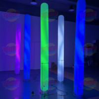 Colonne publicitaire gonflable étanche en PVC avec éclairage LED/RGB pour la décoration d'événements