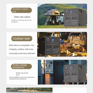 สถานีไฟฟ้าพลังงานแสงอาทิตย์แบบอินเวอร์เตอร์ PV แผงโซลาร์เซลล์ คลื่นไซน์บริสุทธิ์ 3000W แบตเตอรี่ตะกั่ว-กรด สำหรับใช้ในบ้านกรณีฉุกเฉิน 220V ใช้งานกลางแจ้ง พร้อมปลั๊กไฟแบบ US Cigar UPS - Product Image 3
