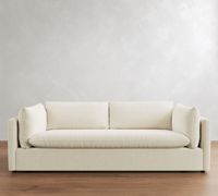 Canapé compressé moderne pour salon, avec accoudoirs carrés, coussins cylindriques amovibles en mélange de duvet, structure en bois massif