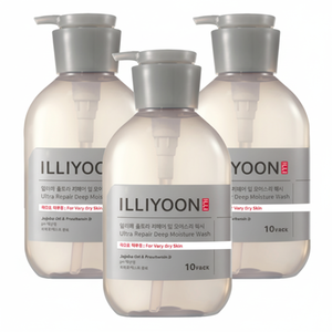Illiyoon Ultra Repair Deep Moisture Body Wash 500ml Confezione da 3 Sconto Formula Liquida per Pelle Secca con Acido Ialuronico - Product Image 1