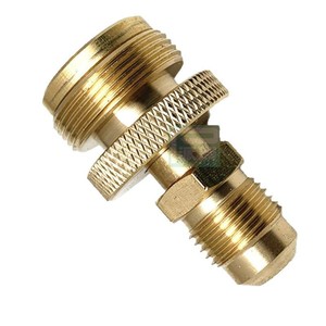 Adaptateur de raccordement mâle 3/8 à bouteille de gaz de 1 lb pour usage industriel, connecteur en laiton - Product Image 1