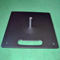 FEAMONT Base de drapeau de vente chaude 4.3KG Base de plaque de fer carrée Base de drapeau de larme avec arbre rotatif