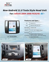 Android 13 8 + 128GB Carplay 4G Network 11.8 Inch tesla Style Car Stereo Android Head Unit pour Infiniti FX35 FX45 2004-2008