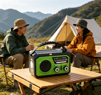 Radio d'urgence portable multifonction 16000 mAh avec lampe torche, dynamo à manivelle, AM/FM/WB météo et fonction SOS pour extérieur