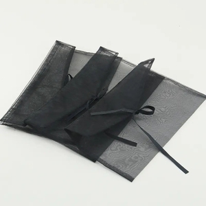 กระเป๋าทรง<span class=keywords><strong>ซอง</strong></span>จดหมายคลัทช์ริบบิ้นผูกเชือกสีดำพิมพ์โลโก้ได้ตามต้องการขนาด - Product Image 6