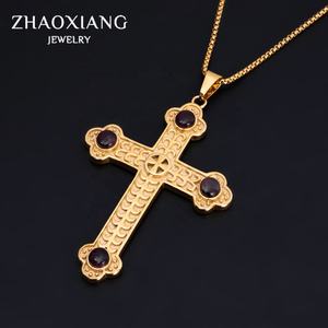 Collares con Colgantes de Cruz, Joyería Chapada en Oro, Accesorios de Acero Inoxidable, Cadenas de Moda - Product Image 6