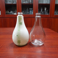 Botol Kaca Kosong Berlapis Putih Unik 250ml untuk Gin Whiskey
