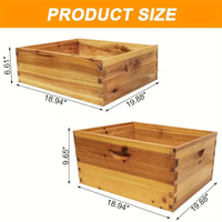 Großhandel Wachsbeschichteter Holz-5-Rahmen-Bienenstock Komplettes Bienenstock-Set mit Individuellem Logo Imkerei-Ausrüstung