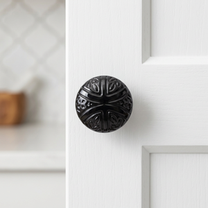 Perilla de diseño tallada a mano para cajones y puertas, fácil de instalar, decorativa, vintage, de precio económico. - Product Image 1