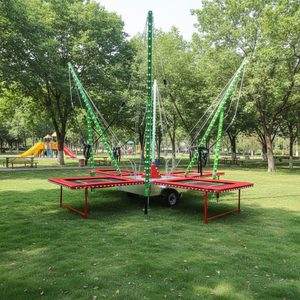 <span class=keywords><strong>KARUN</strong></span> พับและเคลื่อนย้ายได้สี่คนกระโดดบันจี้จัมด้วยไฟสีและล้อ - Product Image 2