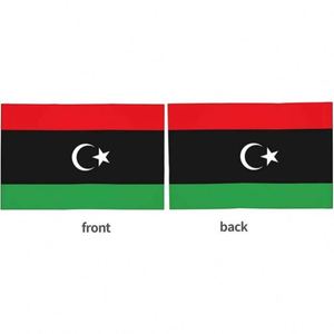 Polyester Double Stitched <b>Flag</b> of Libyan Libya Clip Onto on Car Window 12 X 18 Inch for Outdoor Country Decoration - Product Image 4