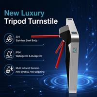 Nouveau tourniquet trépied de luxe en acier inoxydable 304, moteur sans balais, étanche IP64, infrarouge anti-écrêtlement, pour entreprise et bureau, RoHS CE