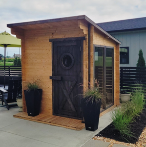 最受欢迎的室外水疗池2人木质烧制桑拿浴室，带燃烧桑拿炉 - Product Image 6