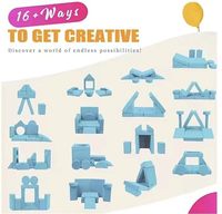 Canapé modulaire moderne pour enfants, grand, en tissu doux, pour jouer au sol, ensemble de jeu pour les enfants de 2 ans et plus, salon