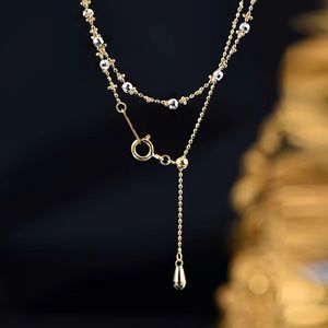 สร้อยคอรูปดอกพลัมเล็กๆ ชุบทองคำ 18K ยี่ห้อซินฟลาย และกำไลข้อมือรูปดาว AU750 สไตล์ทันสมัยสำหรับวันครบรอบ - Product Image 2