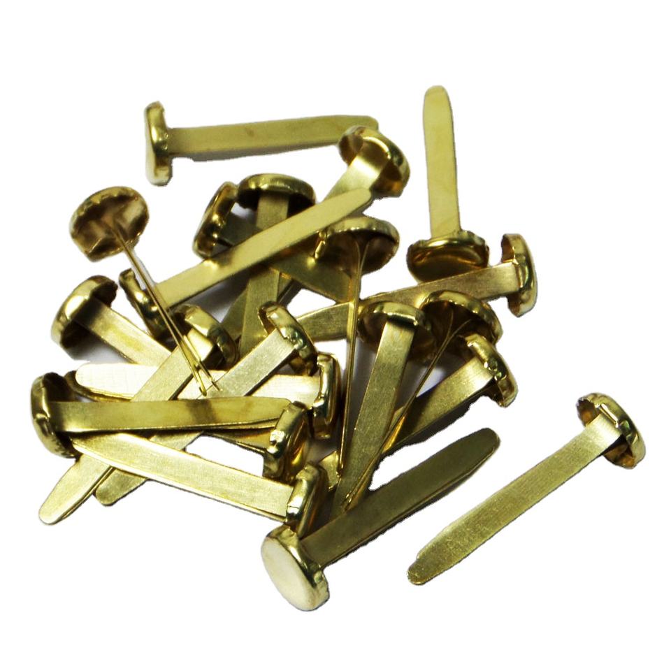 Fancy Brass Color 25mm Paper Fastener - 100pcs/box Metal Clips for ...