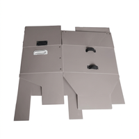 Boîte d'emballage en plastique PP ondulé écologique, pliable et empilable, pour le transport logistique de produits de la mer