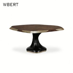 Wbert โต๊ะรับประทานอาหารทำจากไม้เนื้อแข็งสไตล์อเมริกันคลาสสิกใหม่ออกแบบได้ตามต้องการทำจากโลหะหรูหราเก้าอี้หลังสมัยใหม่เฟอร์นิเจอร์บ้าน - Product Image 2