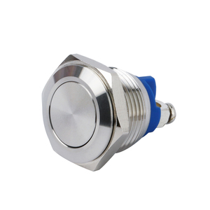 QIANNIAN 16mm <strong>Switch</strong> Small Push <strong>Button</strong> <strong>Switch</strong> Flat Head Momentary 1NO Un-Illuminated Waterproof <strong>Button</strong> <strong>Switches</strong> - Product Image 1