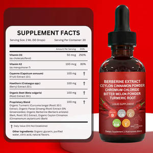 Complément Liquide de Berbérine à Marque Blanche avec Cannelle de Ceylan et Extrait de Melon Amer pour Soutenir la <span class=keywords><strong>Vitalit</strong></span>é Générale - Product Image 3