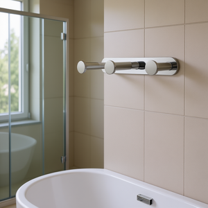 Toallero de Acero Inoxidable 304 con Tres Ganchos, Acabado Brillante, Montaje en Pared, Accesorios de Baño Modernos y Minimalistas - Product Image 2