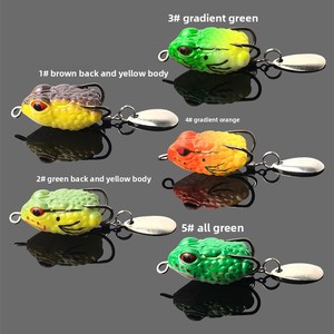 Nouvelle Leurre Mini Grenouille <span class=keywords><strong>Popper</strong></span> 3g/3cm pour <span class=keywords><strong>Black</strong></span> <span class=keywords><strong>Bass</strong></span>, Appât Artificiel Bionique Réaliste en PVC Souple pour Rivière avec Hameçons et Lame, Vente en Gros - Product Image 1