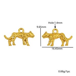 Colgantes de Animales Chapados en Oro: Medusa, Pingüino, Caracol, Oso, Leopardo para Fabricación de Joyas, Accesorios DIY, Uso Diario Unisex - Product Image 2