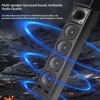 Speaker Kolom Line Array Pasif Profesional LA-402 100W Kayu Birch untuk Aula Konferensi, Gereja, Panggung, Pertunjukan Indoor