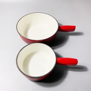 Revestimiento de esmalte colorido de fábrica utensilios de cocina de <span class=keywords><strong>hierro</strong></span> fundido <span class=keywords><strong>fondue</strong></span> <span class=keywords><strong>olla</strong></span> precio barato - Product Image 1