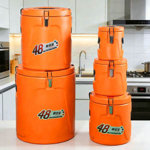 Juego <span class=keywords><strong>de</strong></span> 5 Recipientes para Alimentos <span class=keywords><strong>de</strong></span> Acero Inoxidable Color Naranja, Juego <span class=keywords><strong>de</strong></span> Ollas <span class=keywords><strong>de</strong></span> Gran Capacidad, Juego <span class=keywords><strong>de</strong></span> Recipientes Aislados para Alimentos, Caja Térmica para Alimentos - Product Image 5