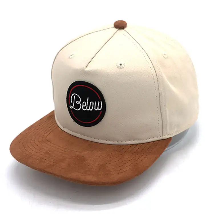 Chapéu de Papai Snapback para homens com 5 painéis desenho de logotipo bordado personalizado OEM