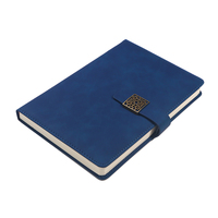Agenda en cuir rigide A5 personnalisé avec impression, carnet de notes avec bouton carré rétro