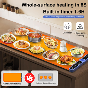 Tapis chauffant électrique portable extra large personnalisé 550W en silicone pour garder les aliments au chaud, pliable - Product Image 4