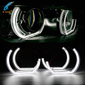 Fari a LED Super Luminosi Stile M4 a Forma di C in Acrilico Cristallo Angel Eyes DTM per <span class=keywords><strong>BMW</strong></span> <span class=keywords><strong>E53</strong></span> E60 E70 E82 E87 E90 E92 F10 F30 E36 E46 - Product Image 2