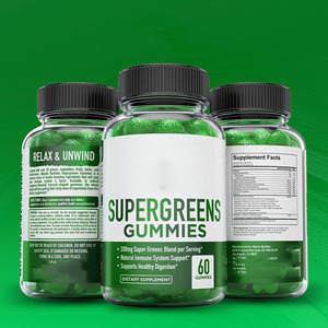 Super Green Organic Fruit & Vegetable Vitamin Gummies Venta directa de fábrica OEM Suplementos nutricionales para adolescentes Gummy Candy - Product Image 4