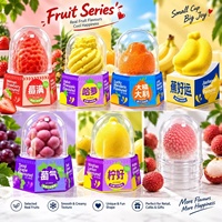 Op maat bedrukte papieren hoesjes en PET plastic bakjes voor 3D fruitvormige ijslollies, diepvriesdesserts en voedsel.