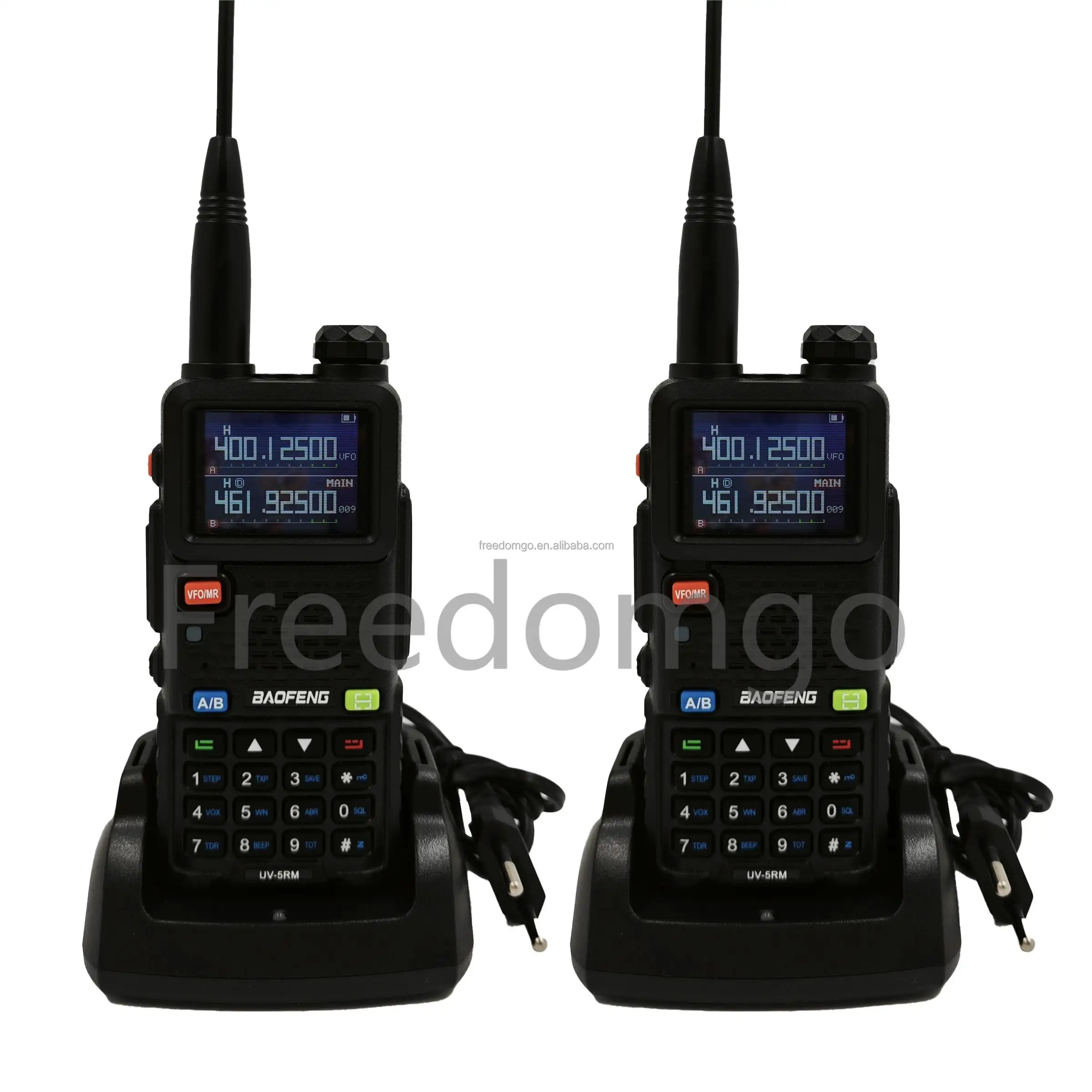 جهاز راديو Baofeng UV-5RM 10 وات 5th Generation رقاقة بضغطة واحدة تردد متطابقة جهاز لاسلكي محمول باليد FM 999 CHS ثنائي النطاق