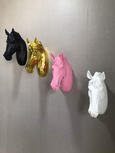 Venta caliente bar club hogar sala de estar dormitorio pasillo Fondo pared decoración Zodiaco caballo cabeza pared colgante decoración de pared - Product Image 2