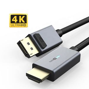 Nouveau câble plaqué or DP vers <span class=keywords><strong>HDMI</strong></span> 1.4 écran Compatible 4K DisplayPort vers <span class=keywords><strong>HDMI</strong></span> pour Dell HP <span class=keywords><strong>Samsung</strong></span> PC projecteur d'ordinateur portable <span class=keywords><strong>TV</strong></span> - Product Image 2