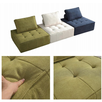 Vente directe d'usine, fauteuil de détente compressé, canapé modulaire une place, design moderne, tissu, rembourrage en mousse à mémoire de forme