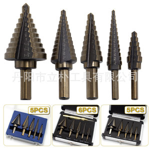 ชุดดอกสว่านเจาะโลหะ Li Pu Spade 5 ชิ้น แบบก้านสามเหลี่ยม ชุบสีดำออกไซด์ ขนาด 1/4 นิ้ว สำหรับเจาะโลหะแบบขั้นบันได - Product Image 5
