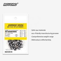 ROVORO Tackle Plombs ronds fendus 0,25g-8g pour montage de ligne, pêche en eau salée et douce, pêche au leurre, pêche au black-bass, pêche à la mouche
