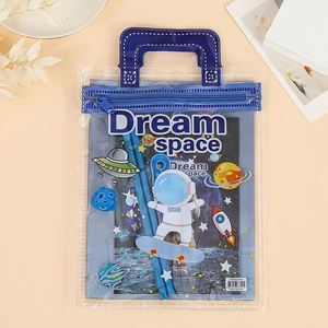 Ensemble de papeterie Kawaii 6-en-1 Dinosaure Astronaute de Dessin Animé pour Étudiants – Fournitures Fantaisie Mignonnes de Fabrication Artisanale - Product Image 2