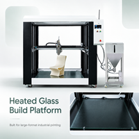 Imprimante 3D industrielle automatique fermée à granulés de grande taille 1200x1200x1200mm avec plateforme de construction chauffée, chaîne d'approvisionnement directe usine