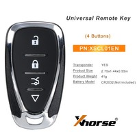 Xhorse VVDI XSCL01EN Clé à distance intelligente universelle 4 boutons Clés de véhicule Style Chevrolet
