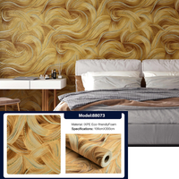Papier peint auto-adhésif, design abstrait doré en relief 3D, papier peint imperméable pour la décoration murale intérieure de luxe